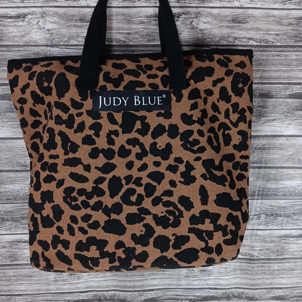 Judy Blue Leopard Print Canvas Tote Bag